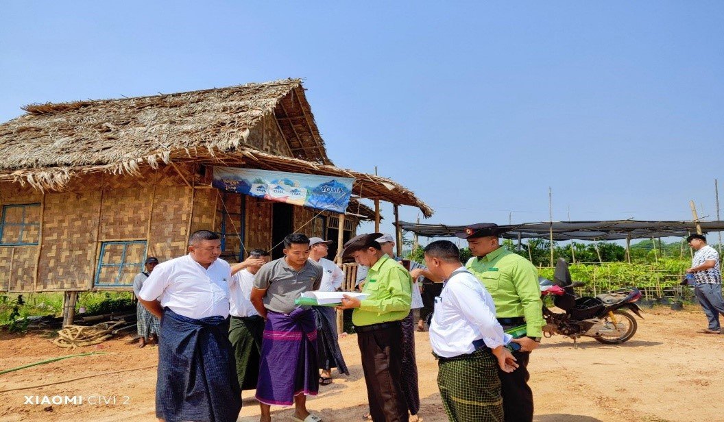 ပဲခူးတိုင်းဒေသကြီး၊ ပဲခူးခရိုင်၊ ဝေါမြို့နယ်၊ သပြေကန်ကျေးရွာအုပ်စု၌ အခြားနည်းအသုံးပြုခွင့် လျှောက်ထားလာသည့် လယ်ယာမြေများအား ကွင်းဆင်းစစ်ဆေး