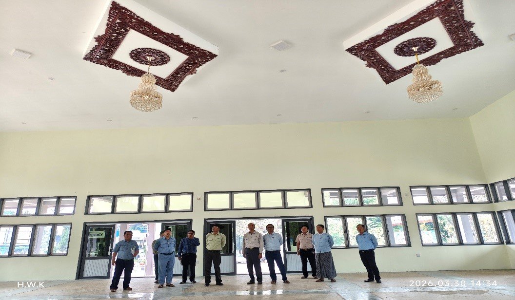 ရှမ်းပြည်နယ်၊ လားရှိုးခရိုင်၊ လားရှိုးမြို့၊ ရှမ်းပြည်နယ်(မြောက်ပိုင်း) တိုက်ပွဲကာလဖြစ်စဥ်အတွင်း ထိခိုက်ပျက်စီးခဲ့သည့် မြို့တော်ခန်းမပြန်လည်ပြုပြင်ပြီးစီးမှုအခြေအနေများအား ကွင်းဆင်းစစ်ဆေး