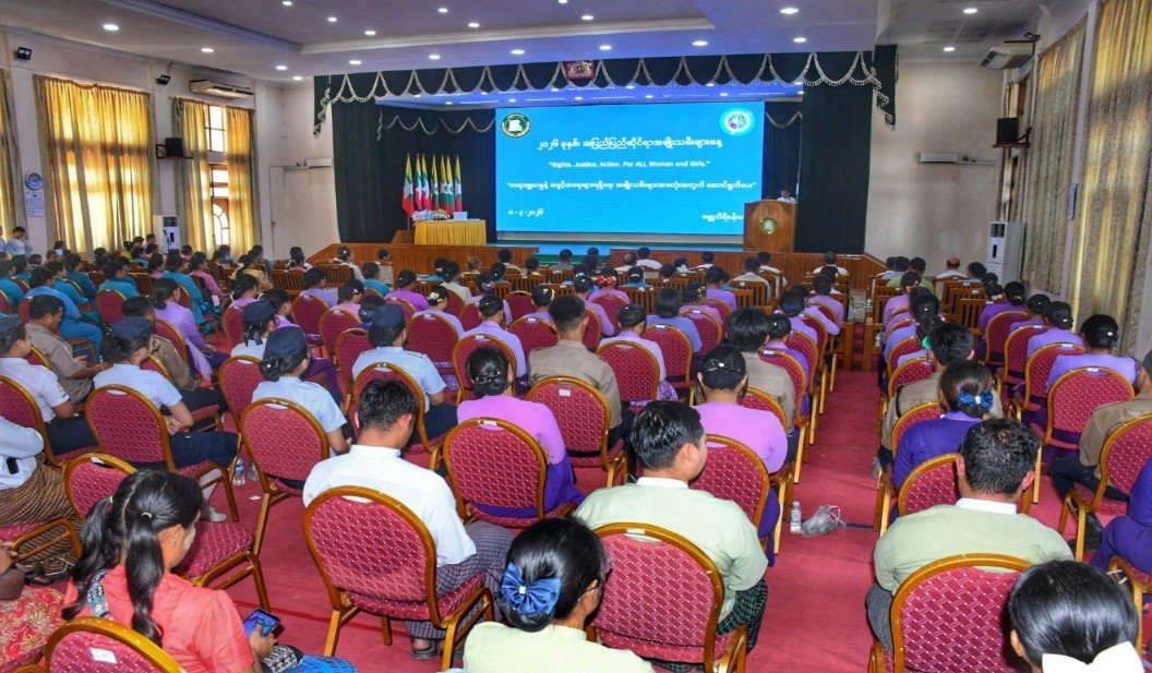 ပြည်ထောင်စုနယ်မြေ၊ နေပြည်တော်၊ ပျဉ်းမနားခရိုင်၊ ဇမ္ဗူသီရိမြို့နယ်၊ ဇမ္ဗူသီရိခန်းမ၌ ကျင်းပ ပြုလုပ်သည့် ၂၀၂၆ ခုနှစ်၊ အပြည်ပြည်ဆိုင်ရာအမျိုးသမီးများနေ့အခမ်းအနားသို့ ဂုဏ်ပြုတက်ရောက်