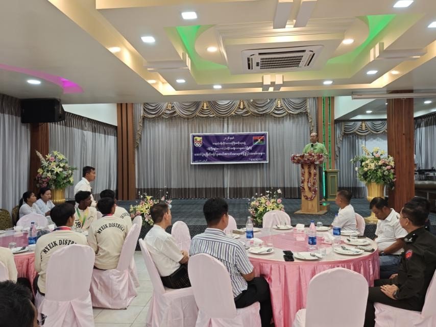 မြိတ်မြို့နယ်၊ ဆိပ်ငယ်ရပ်ကွက်၊ သစ္စာရတနာခန်းမ၌ ကျင်းပ ပြုလုပ်သည့် ၂၀၂၆ ခုနှစ်၊ တိုင်းဒေသကြီးအစိုးရအဖွဲ့ဝန်ကြီးချုပ်ဖလား အောင်ပွဲရခရိုင်ဖူဆယ်ဘောလုံး အသင်း အားကစားသမားများအား ဂုဏ်ပြုပွဲအခမ်းအနားသို့ တက်ရောက်