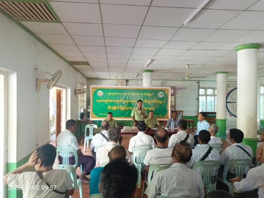 တိုက်ကြီးမြို့နယ်၊ တော်လတီကျေးရွာအုပ်စု၊ တော်လတီ ဘုန်းတော်ကြီးကျောင်း၌ ဒေသတွင်းစားသုံးဆီဖူလုံရေးအတွက် ဆီထွက်သီးနှံများ တိုးချဲ့စိုက်ပျိုးနိုင်ရေး တွေ့ဆုံပွဲအခမ်းအနား ကျင်းပပြုလုပ်