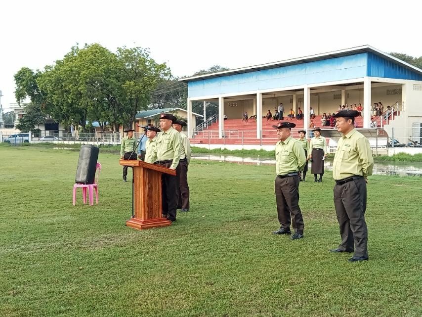 မန္တလေးတိုင်းဒေသကြီး၊ ကျောက်ဆည်ခရိုင်အားကစားကွင်းအတွင်း၌ (၃၈)နှစ်မြောက် အထွေထွေ အုပ်ချုပ်ရေးဦးစီးဌာန နှစ်ပတ်လည်နေ့အထိမ်းအမှတ်အဖြစ် ဘောလုံးအားကစားပြိုင်ပွဲဖွင့်ပွဲအခမ်းအနားသို့ တက်ရောက်