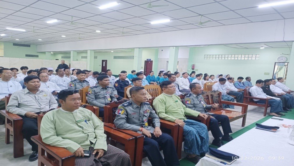 လားရှိုးမြို့၊  ၂၀၂၆ ခုနှစ်၊ ပြည်နယ်အဆင့်သဘာဝဘေး အန္တရာယ်ဆိုင်ရာကျန်းမာရေးစောင့်ရှောက်မှုလုပ်ငန်းအသိပညာပေးဆွေးနွေးပွဲနှင့် ကျန်းမာရေး စီမံခန့်ခွဲမှုသင်တန်းအခမ်းအနား