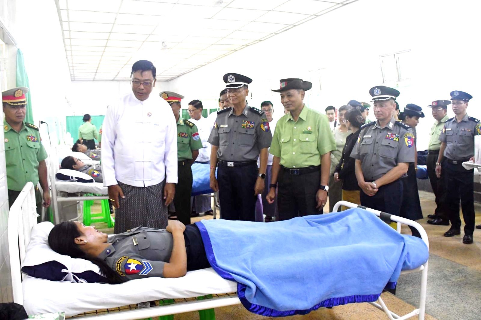 တနင်္သာရီတိုင်းဒေသကြီး၊ ထားဝယ်ခရိုင်၊ ထားဝယ်မြို့၊ (၆၂)နှစ်မြောက် မြန်မာနိုင်ငံရဲတပ်ဖွဲ့နေ့အား ကြိုဆိုဂုဏ်ပြုသောအားဖြင့် စုပေါင်းသွေးလှူဒါန်းပွဲအခမ်းအနားသို့ တက်ရောက်