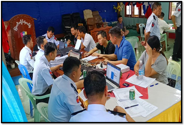 မြဝတီခရိုင်စီမံခန့်ခွဲရေးနှင့် အုပ်ချုပ်ရေးကော်မတီ ဥက္ကဌ ခရိုင်အုပ်ချုပ်ရေးမှူး ဦးကောင်းစံလင်း ပြည်နှင်လွှဲပြောင်းမည့် နိုင်ငံခြားသားများ၏ ကိုယ်ရေးအချက် အလက်ကောက်ယူခြင်းလုပ်ငန်းပူးပေါင်းအဖွဲ့အား ကြီးကြပ်ဆောင်ရွက်ခဲ့